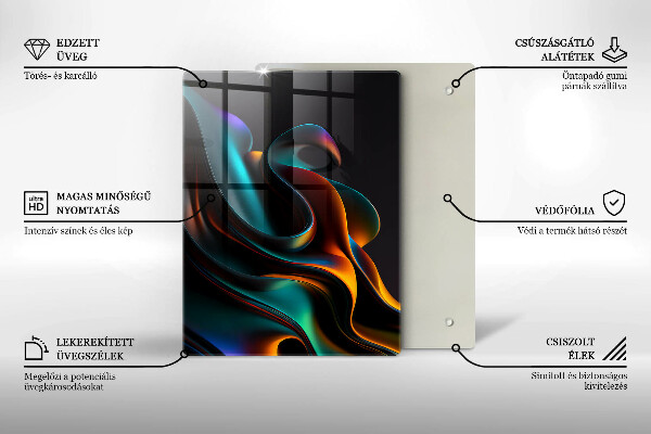 Protetor de bancada Abstração colorida