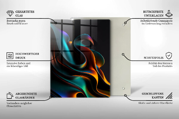 Protetor de bancada Abstração colorida