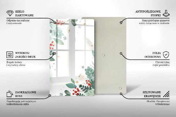 Proteção para placa de indução Folhas de aquarela