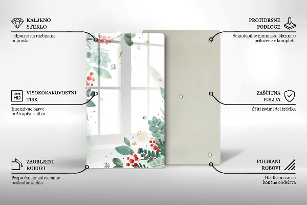 Proteção para placa de indução Folhas de aquarela