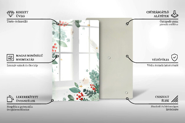 Proteção para placa de indução Folhas de aquarela