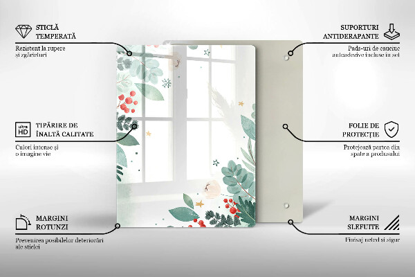 Proteção para placa de indução Folhas de aquarela