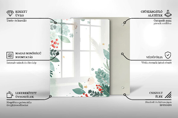 Proteção para placa de indução Folhas de aquarela