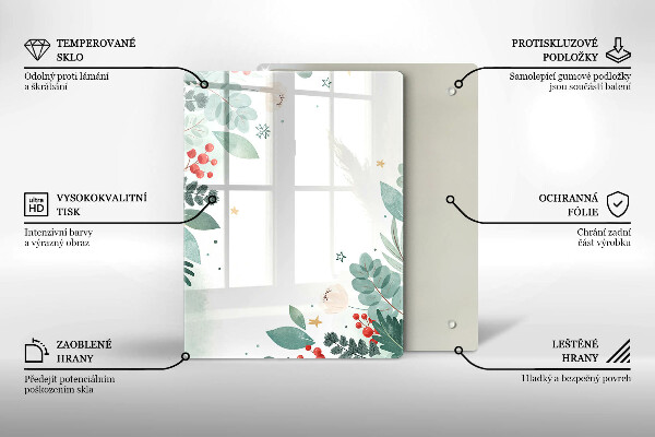 Proteção para placa de indução Folhas de aquarela