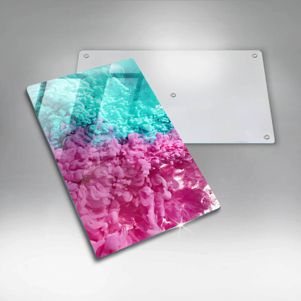 Protetor de bancada Fumaça rosa-turquesa