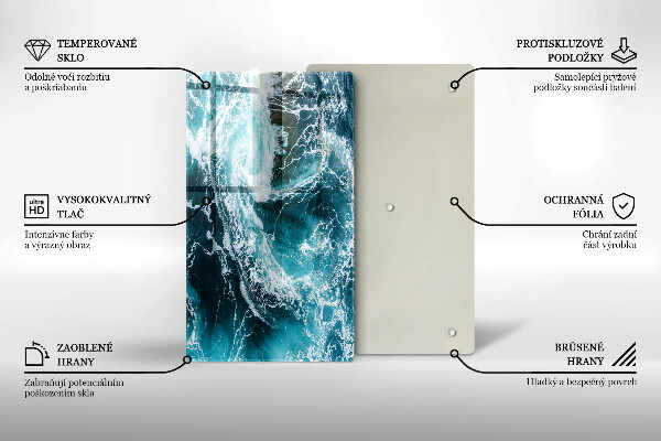 Protetor de placa de indução Ondas espumosas de água