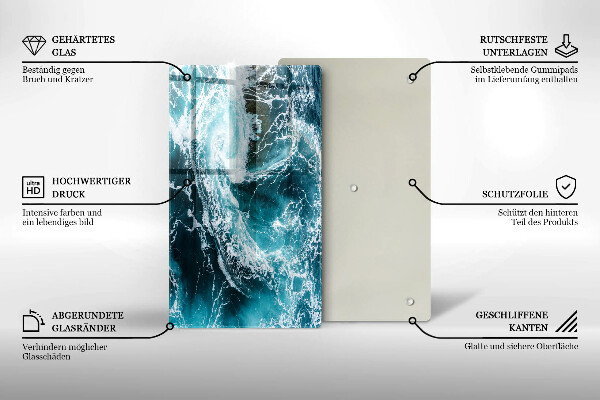 Protetor de placa de indução Ondas espumosas de água