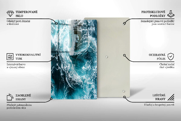 Protetor de placa de indução Ondas espumosas de água