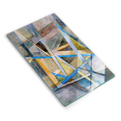 Proteção para placa de indução Linhas Pintadas Abstração