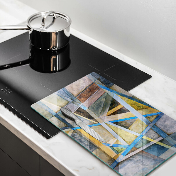 Proteção para placa de indução Linhas Pintadas Abstração