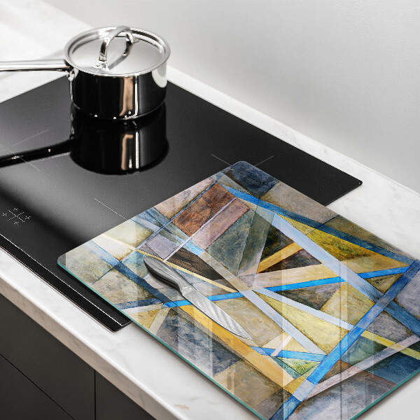 Proteção para placa de indução Linhas Pintadas Abstração