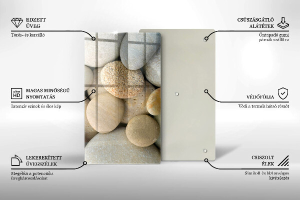 Protetor de placa de indução Padrão de pedras ovais