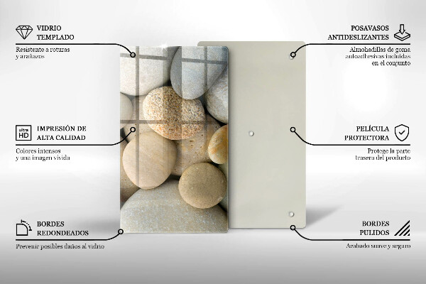 Protetor de placa de indução Padrão de pedras ovais