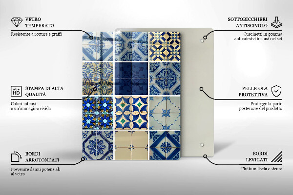 Protetor de bancada Azulejos decorativos