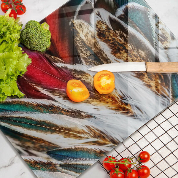 Proteção para placa de indução penas de pássaros boho