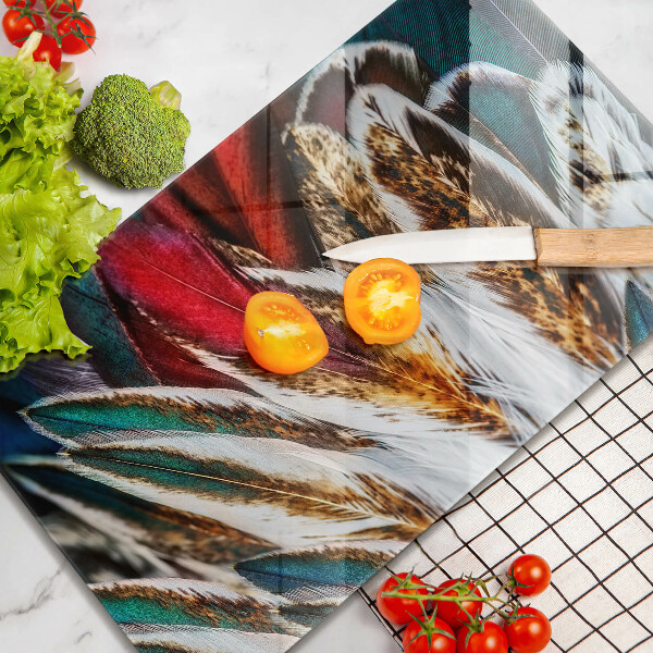 Proteção para placa de indução penas de pássaros boho