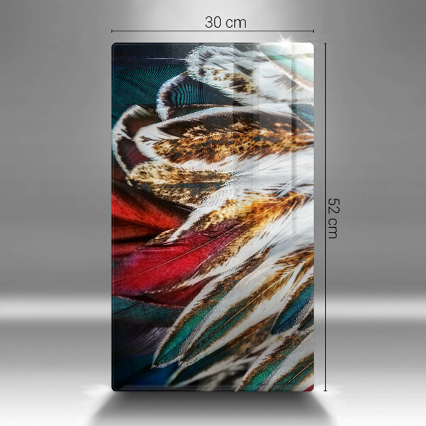 Proteção para placa de indução penas de pássaros boho