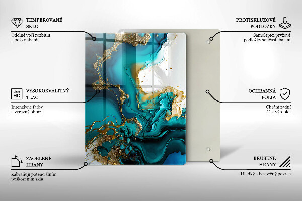 Protetor de placa de indução Abstração turquesa