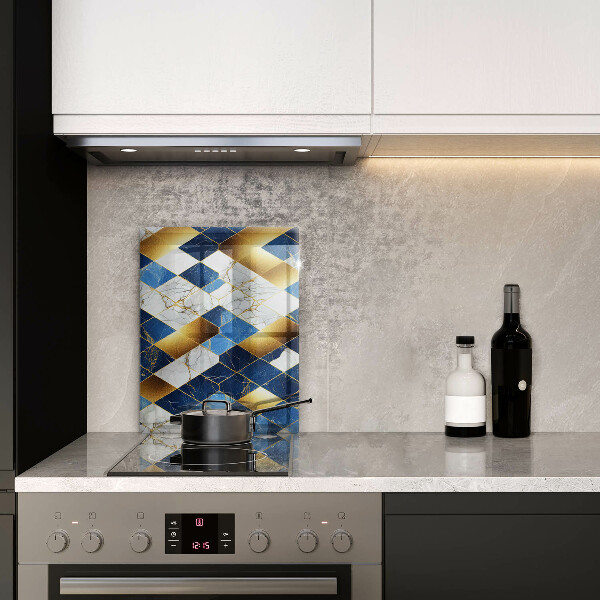 Protetor de bancada Mármore losango dourado