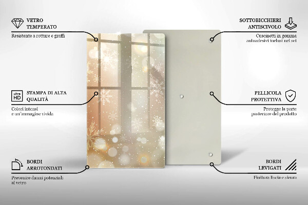 Protetor de placa de indução Flocos de neve