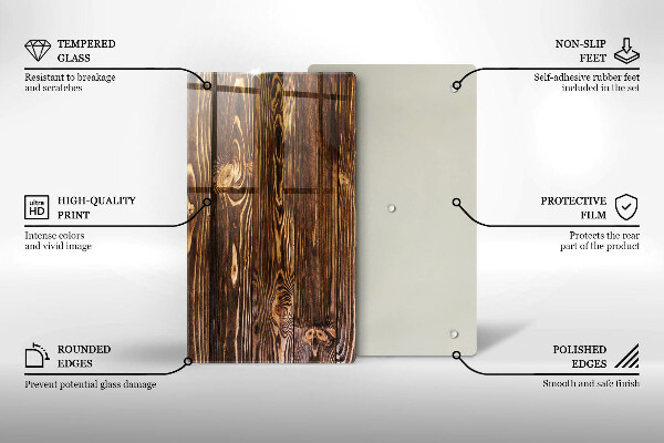 Protetor de bancada Textura de madeira