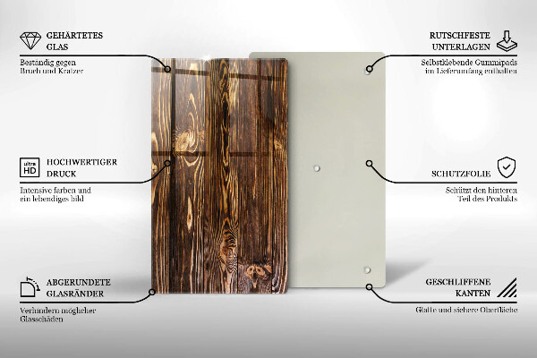 Protetor de bancada Textura de madeira