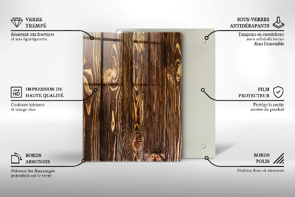 Protetor de bancada Textura de madeira