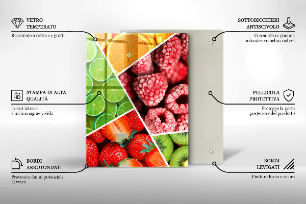 Protetor de bancada Frutas coloridas