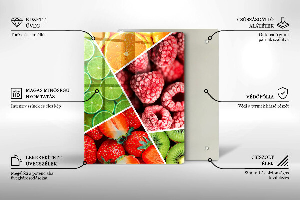 Protetor de bancada Frutas coloridas