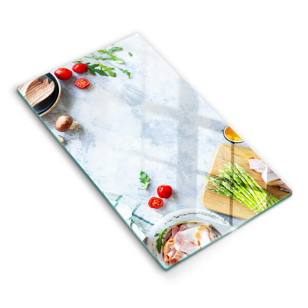 Protetor de placa de indução Ingredientes na cozinha