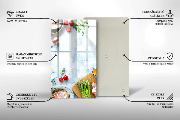 Protetor de placa de indução Ingredientes na cozinha