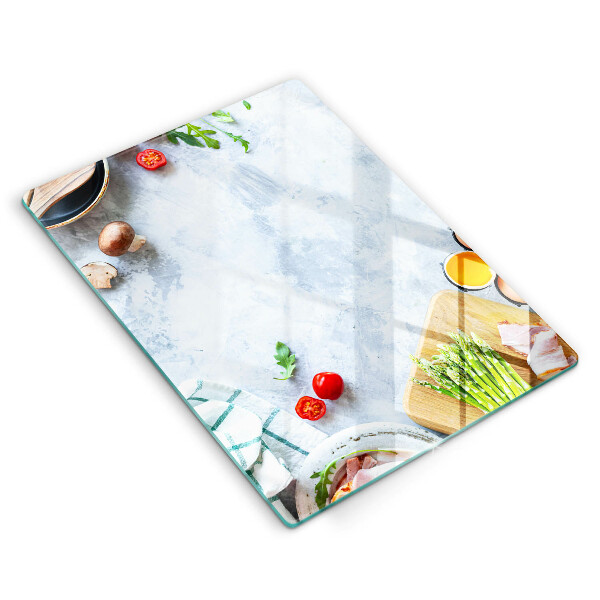 Protetor de placa de indução Ingredientes na cozinha