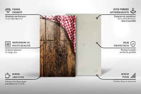 Protetor de placa de indução Mesa de madeira