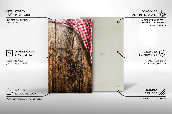 Protetor de placa de indução Mesa de madeira