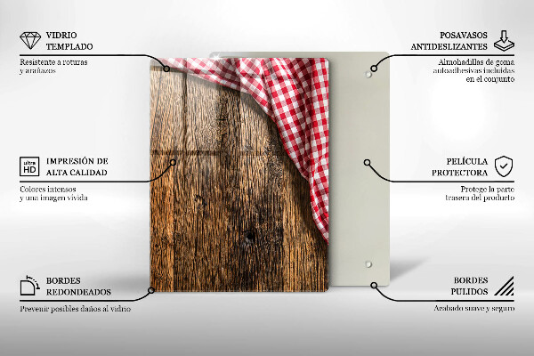 Protetor de placa de indução Mesa de madeira