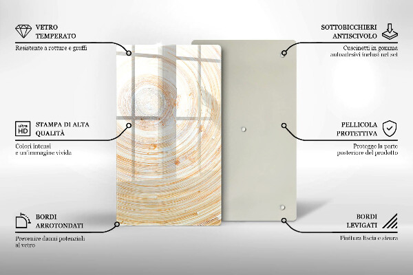 Proteção para placa de indução Textura de madeira