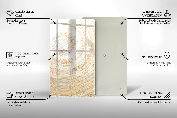 Proteção para placa de indução Textura de madeira