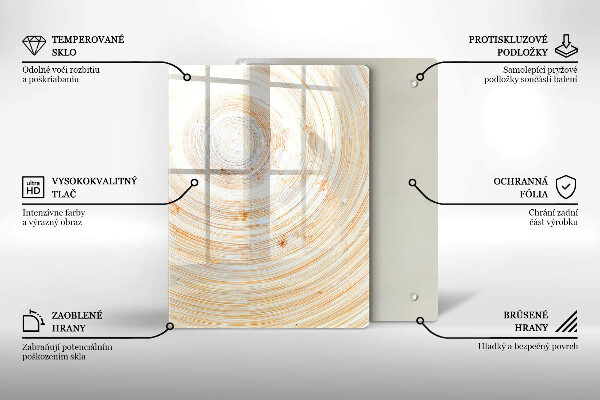 Proteção para placa de indução Textura de madeira