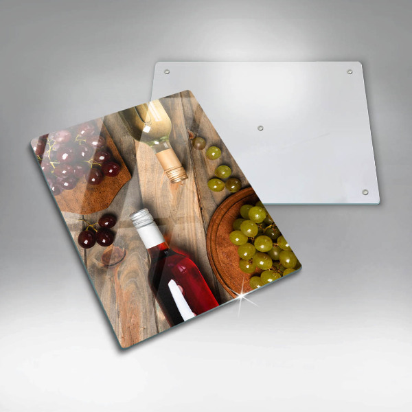 Protetor de placa de indução Garrafas de vinho e uvas