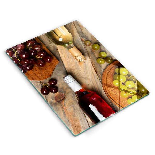 Protetor de placa de indução Garrafas de vinho e uvas