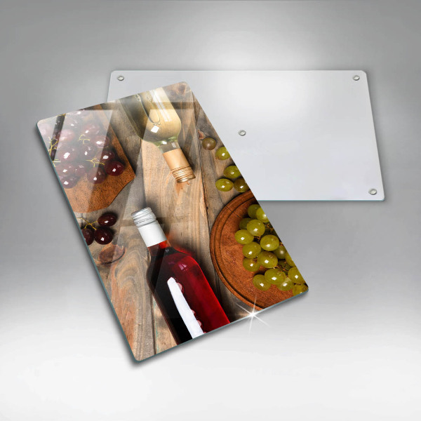 Protetor de placa de indução Garrafas de vinho e uvas