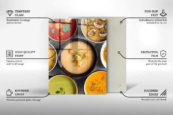 Protetor de placa de indução Sopas coloridas