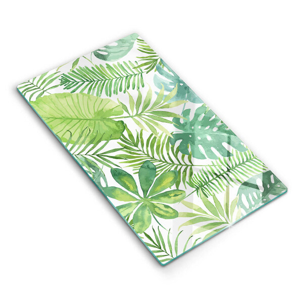 Protetor de bancada Folhas boho em aquarela