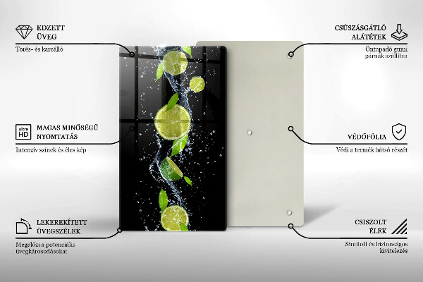 Proteção para placa de indução Limões suculentos em água
