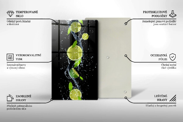 Proteção para placa de indução Limões suculentos em água