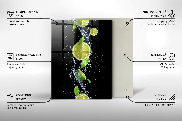 Proteção para placa de indução Limões suculentos em água