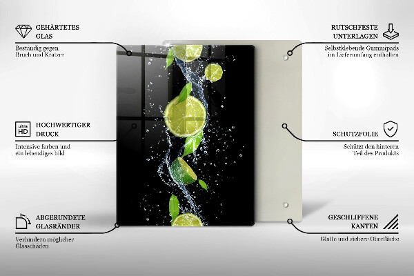 Proteção para placa de indução Limões suculentos em água