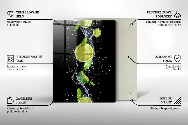 Proteção para placa de indução Limões suculentos em água