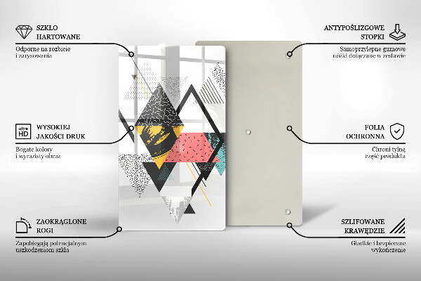 Protetor de placa de indução Triângulos abstratos