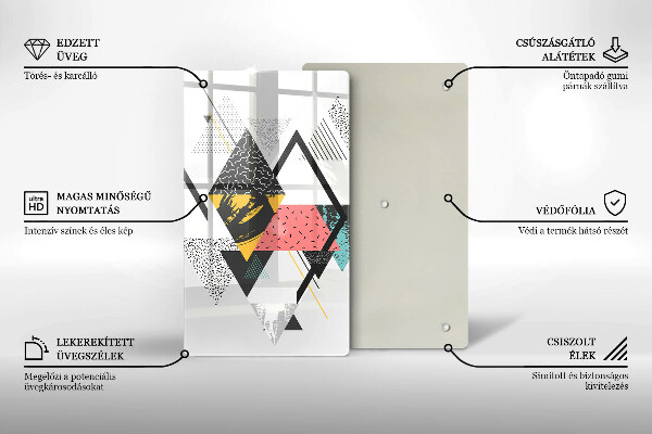 Protetor de placa de indução Triângulos abstratos